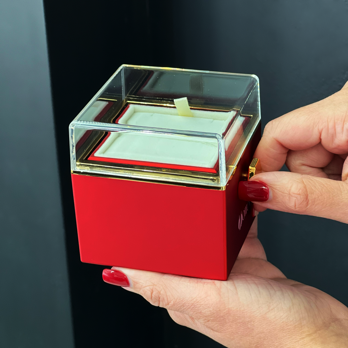 Caja con rosa preservada para 5 años, caja con rosa Rosa giratoria, sin collar