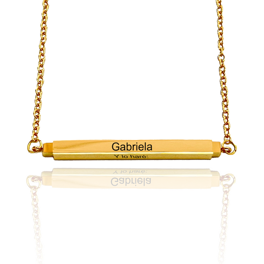 Collar de barra deslizable personalizable, Collar personalizable con mensaje oculto, collar deslizable.