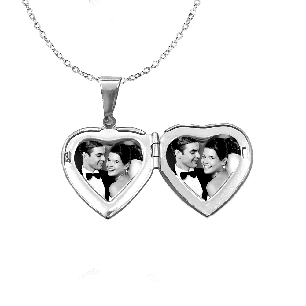 Relicario de Corazón con tornasol, Collar Personalizable, Guardapelo personalizable con foto o mensaje